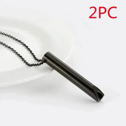 Breathing Necklace Adjustable Breathing Relieve Pressure Ornament Stainless Steel Decompression Jewelry