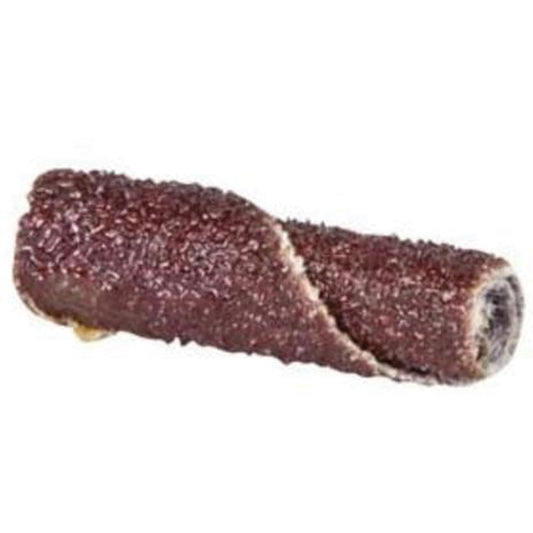 Cartridge Rolls, 60 Grit, 1/4" Dia., Aluminum Oxide, 1-1/2" L, 1/8" Arbor