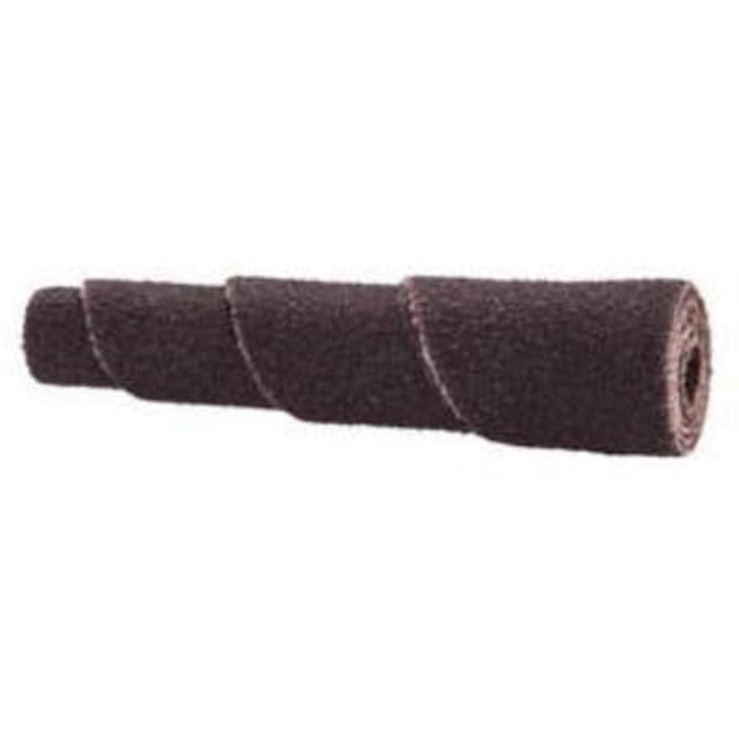 ALO Spiral Cartridge Rolls, 120 Grit, 3/8" Dia., Aluminum Oxide, 1-1/2" L, 1/8" Arbor