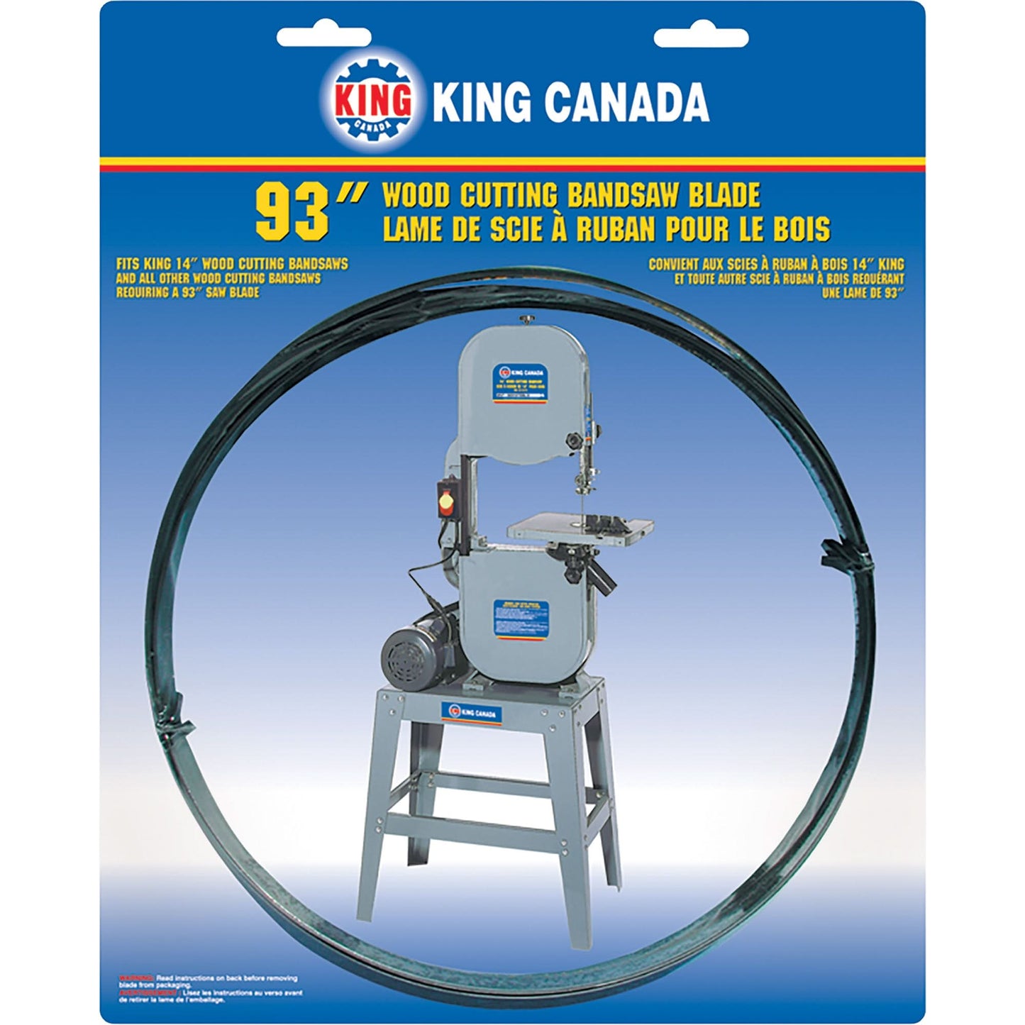 Wood Cutting Bandsaw Blade, 93" L x 3/8" W x 0.025" Thick, 6 TPI