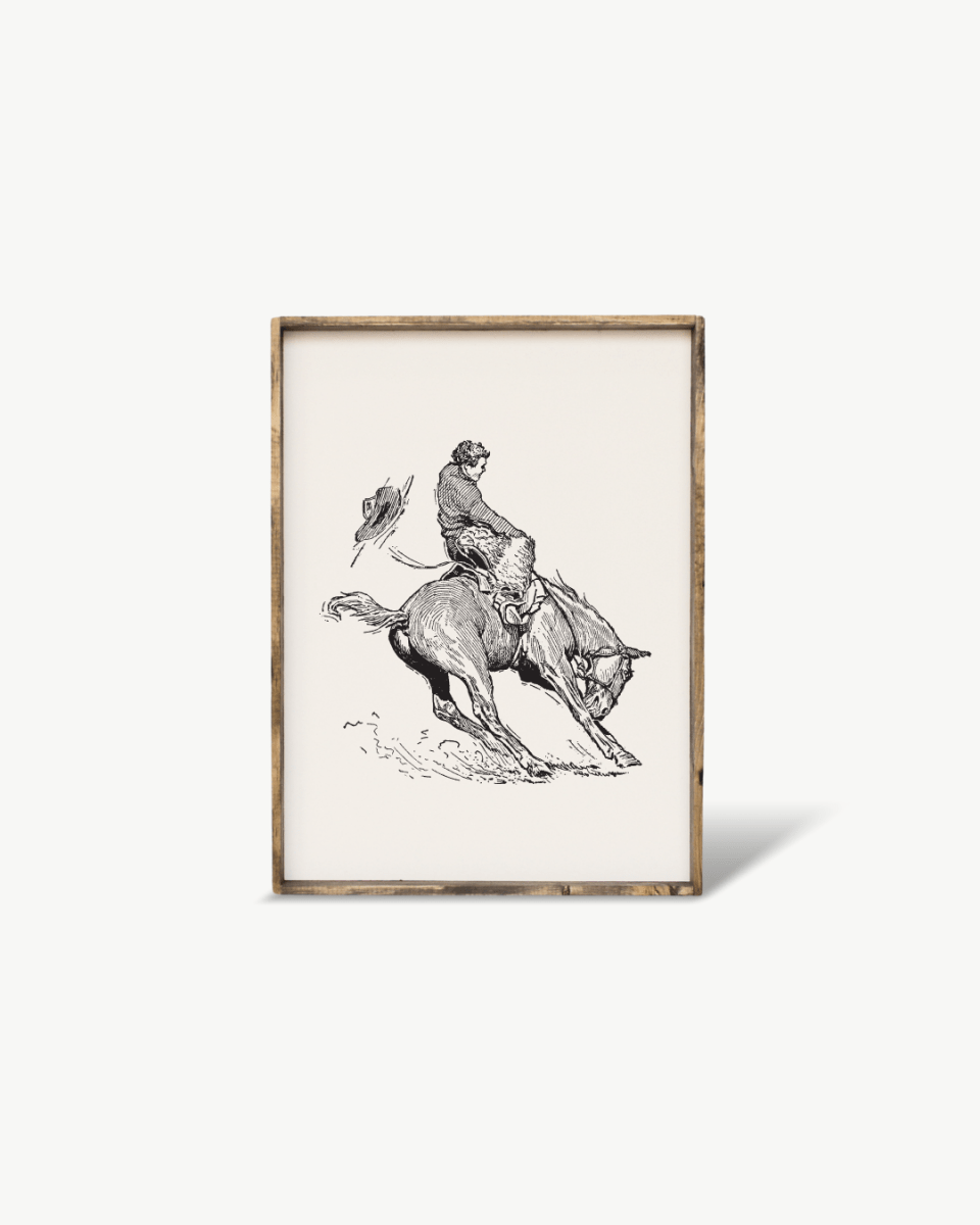 Panneau "Rodéo de taureau mécanique"