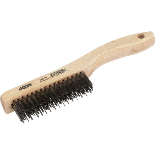 Brosse métallique à manche, acier, 2 rangées de fils de 2" x 15", 10" de long
