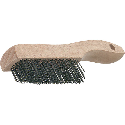 V-Trim Shoe Handle Scratch Brushes, Stainless Steel, 4 x 16 Wire Rows, 19-3/4" Long