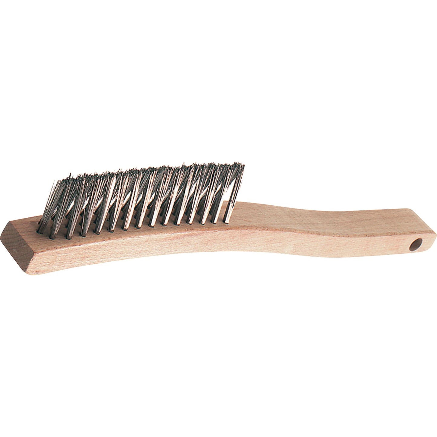 V-Groove Long Handle Scratch Brushes, Stainless Steel, 3 x 14 Wire Rows, 13-3/4" Long