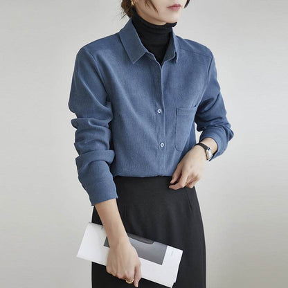 New Autumn And Winter Bandage Dress Shirt For Women