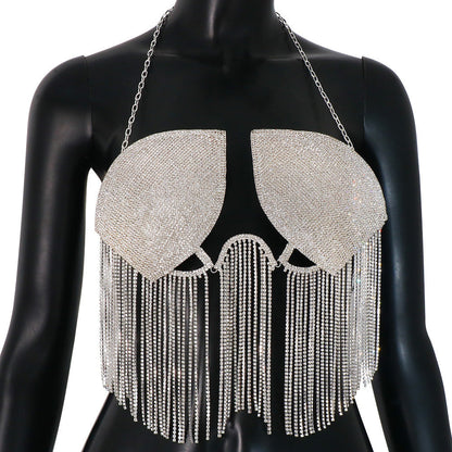 Tassel Full Diamond Bra European And American Body Chains Women