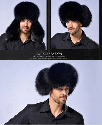 Bonnet cache-oreilles – Chapeau d'hiver chaud en cuir artificiel coupe-vent