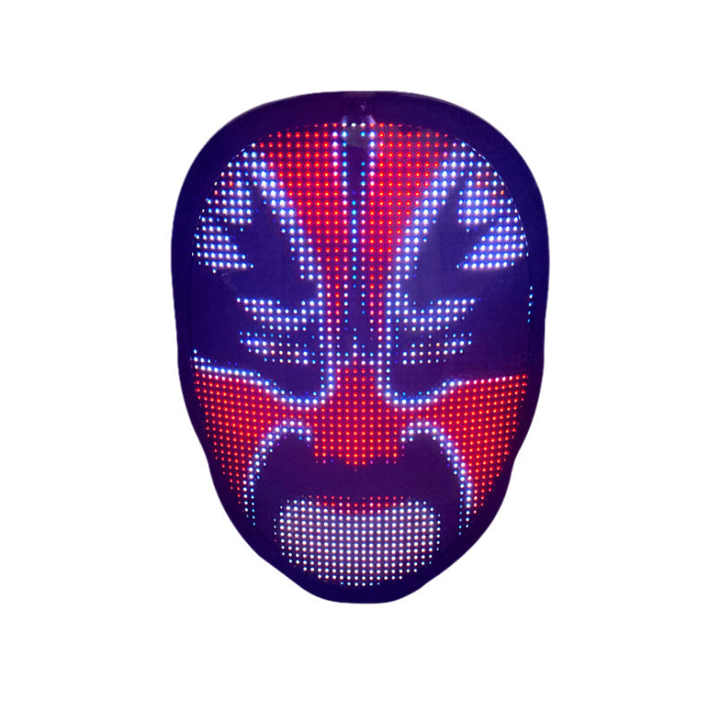 LED Luminous Face Mask – Full-Color Changing Rechargeable Halloween Party Mask