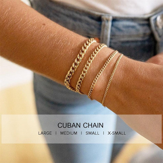 Bracelet en acier inoxydable à maillons cubains