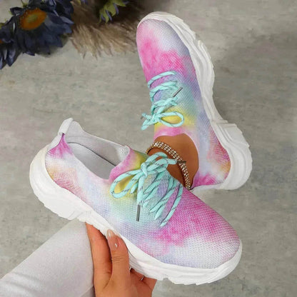 Chaussures de course pour femmes Flower Sports Baskets plates tendance