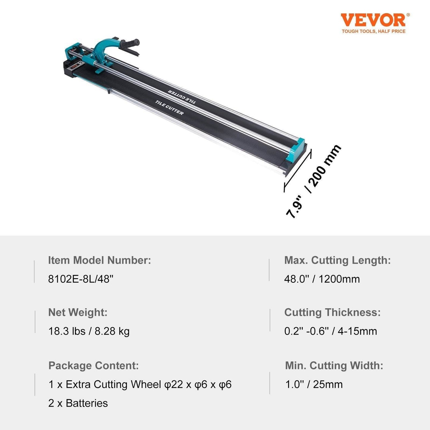 VEVOR Manual Tile Cutter and Shingle cutter High Strength Cutting Wheel
