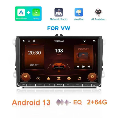 Smart All-in-one car Navigation player 2 64 Central Car Control, GPS, Phone-mirror link, Music Player, Rear View Camera, Global Weather Display, FM/RDS Radio, Driving Recorder Built-in wifi Connection