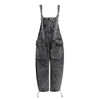 Personality Street Tooling Style Overall Baggy Jeans Pant Women