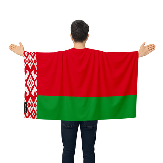 Cape Drapeau De La Biélorussie – Polyester Léger – Modèle À Enfiler