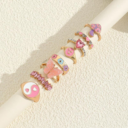 Personality Color Dripping Ring