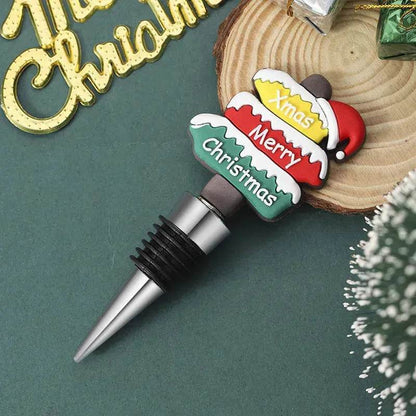 Christmas Holiday Wine Bottle stopper Gift Idea 2024