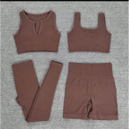 6pcs Yoga Workout Outfit set for women Gym clothes