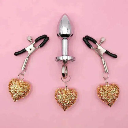 Love Chain Sex Toys Bell For Women Nipple Clamp Anal Plug