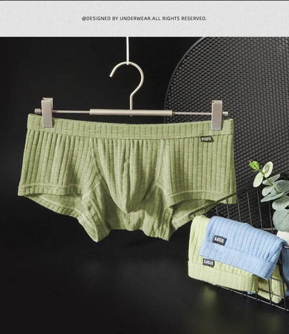 Otopx Men's Low Waist Boxer Briefs with Pouch Breathable Underwear