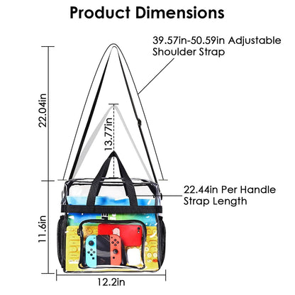 Clear PVC Transparent See through Shoulder Bag Waterproof Picnic Beach Bag