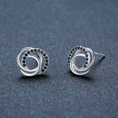 Dignified Hollow Multi-circle Zircon Design Earring
