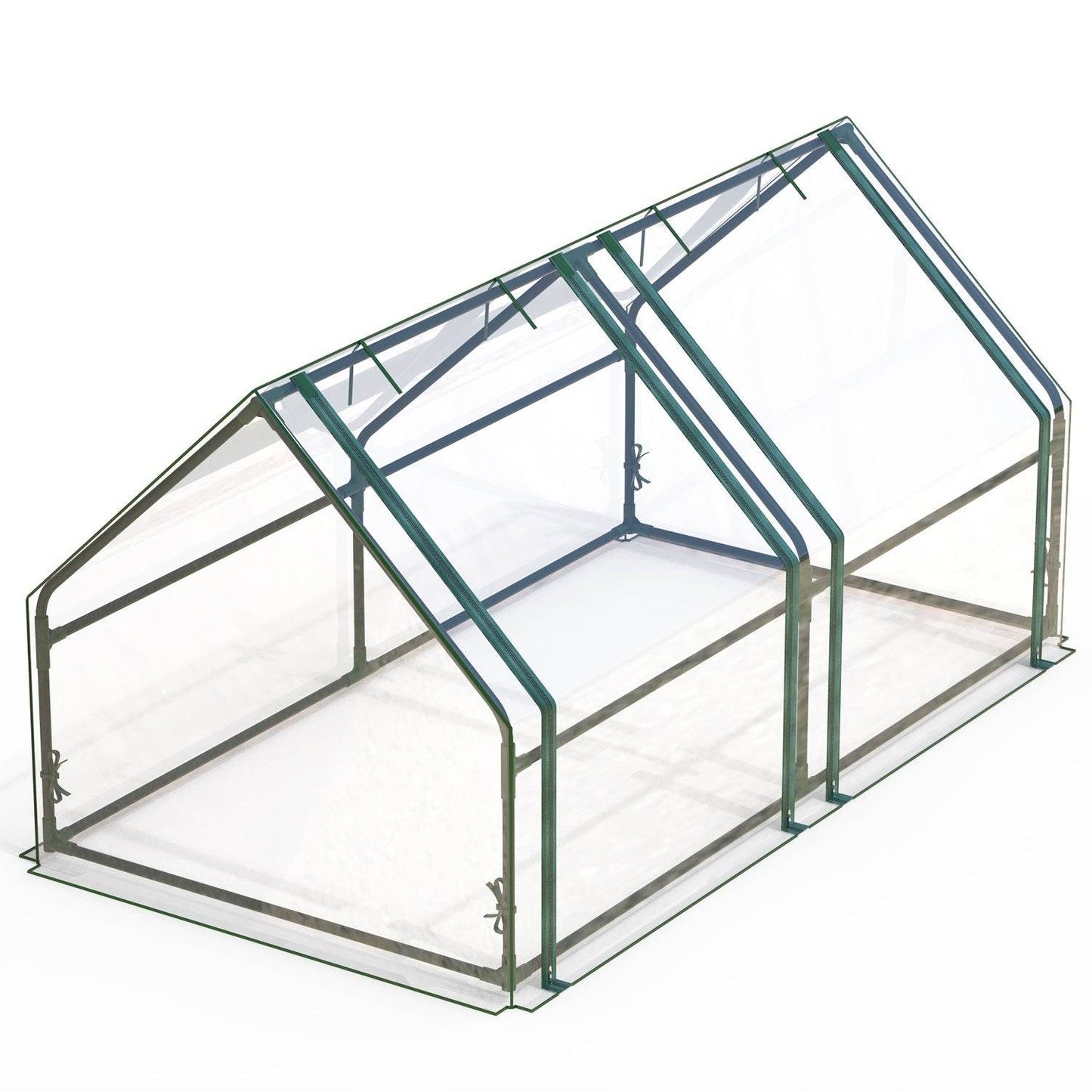 1 mini serre portable de 180x85x95 cm avec portes roulantes zippées, couvercle en PVC imperméable et résistant aux UV, pour jardin intérieur ou extérieur, patio, cour.