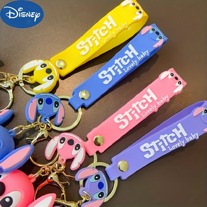 1pc Disney Lilo & Stitch Keychain, 3D Cartoon Character Charm, Ideal For Backpack, Car Keys Bag Charms, Birthday Party Favors