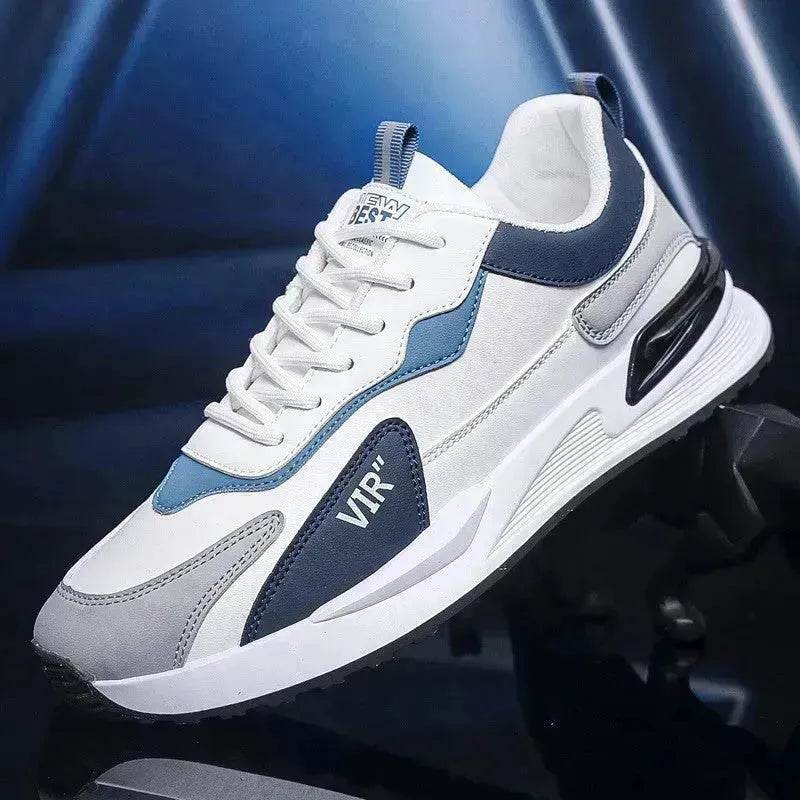 Chaussures en maille color block pour hommes Baskets décontractées à lacets Chaussures de sport de course respirantes pour l'extérieur
