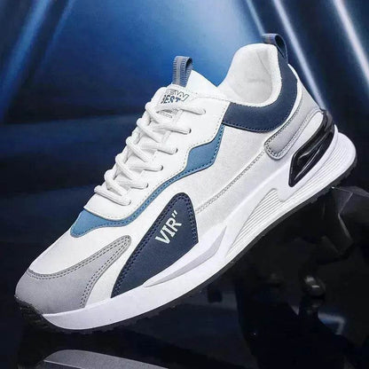 Chaussures en maille color block pour hommes Baskets décontractées à lacets Chaussures de sport de course respirantes pour l'extérieur