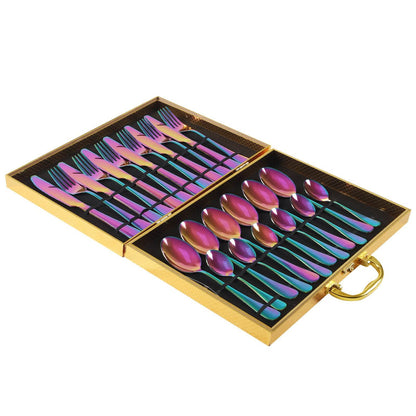 High-end tableware 24 piece set Cool Matching flatware