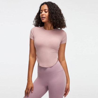 Nude feel Short-sleeved Workout Top Running gym top women