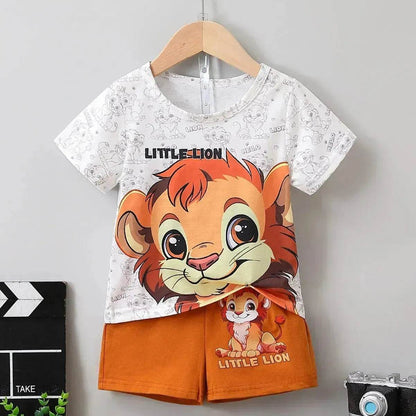 Cartoon Baby Clothing Short Pant Two-piece Set for boys