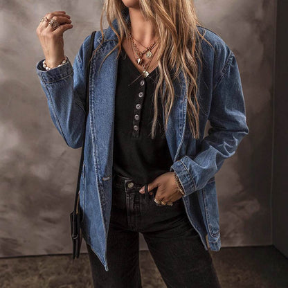 Jacket for Women – Classic Blue Denim Regular Fit