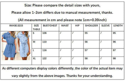 Spring And Summer New Loose Casual Denim Dress Women