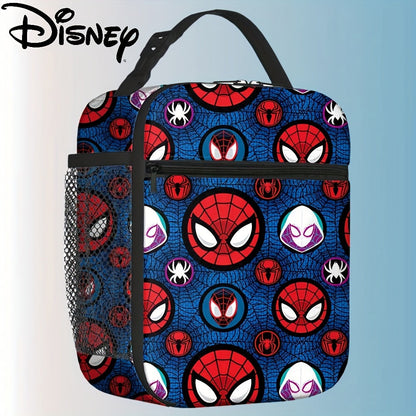 Disney Marvel Spider-Man Insulated Lunch Bag - Portable & Durable Nylon, Perfect For Work, School, Outdoor Camping | Keeps Food Fresh Or Cold