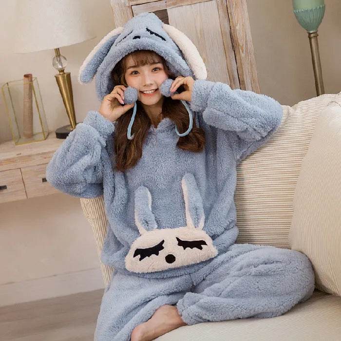Thick Warm Coral Velvet Pajamas Sets