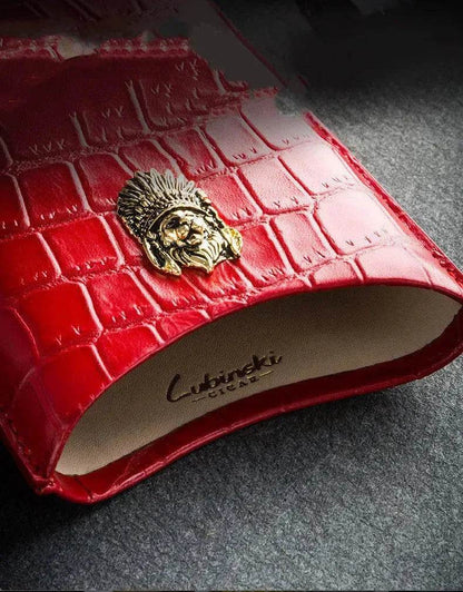 Portable Luxury Cubinski Gothic Moisturizing Leather Cigar Case