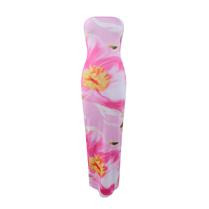 Women’s Summer Tube Top Dress – Casual Strapless Vacation & Beach Dress