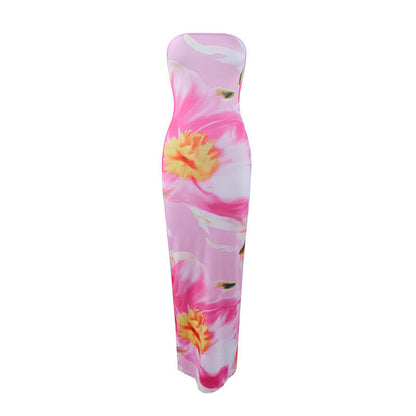 Women’s Summer Tube Top Dress – Casual Strapless Vacation & Beach Dress