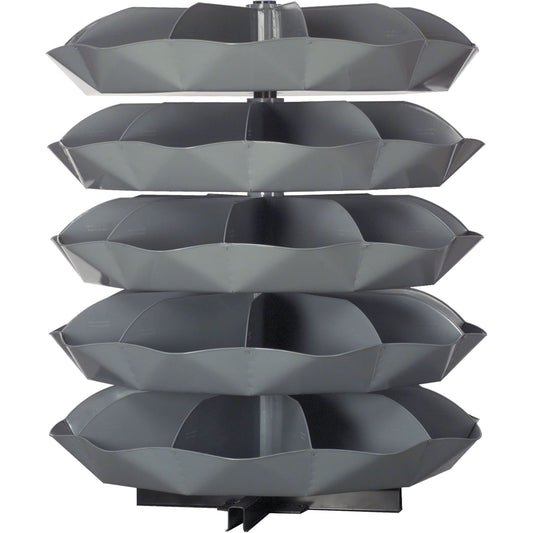 Rotabin® Storage Units, 625 lbs. Capacity per Level, 5 Level, 56" H x 44" Dia.