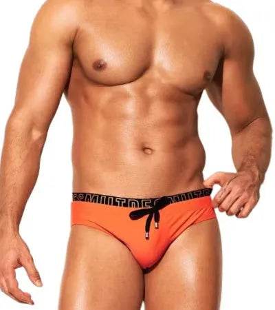 Nylon Triangle Low Waist Swimming Brief Trunks underwear men