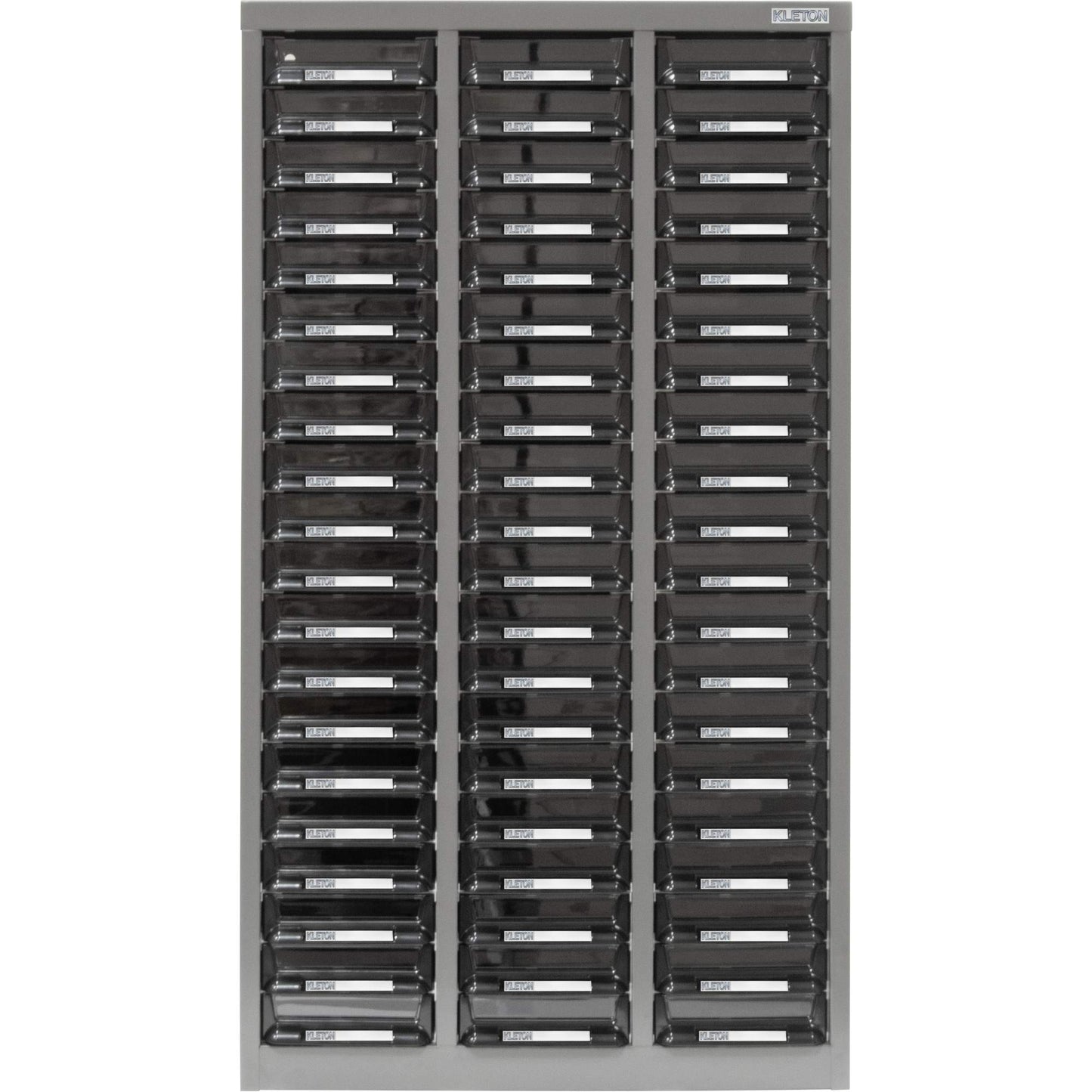 KPC-300 Parts Cabinet, Galvanized Steel, 60 Drawers, 21-3/10" x 10-2/5" x 36-9/10", Grey