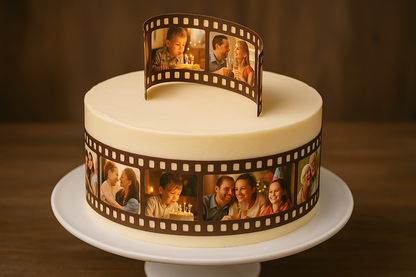 Edible Photo Reel - Custom Memory Strip Cake Toppers