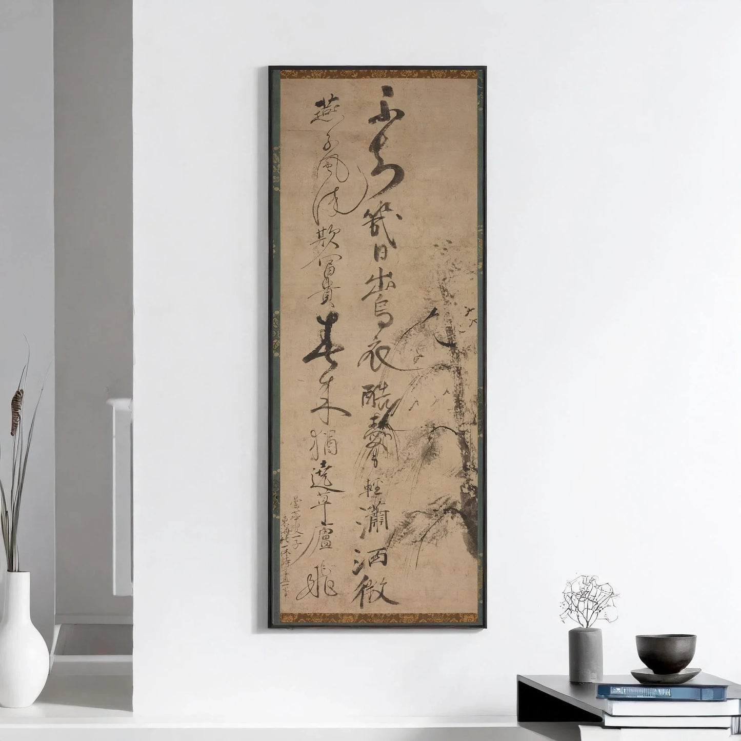 Ikky≈´ S≈çjun Calligraphy Art Print: Willow & Swallows, Giclee Fine Art