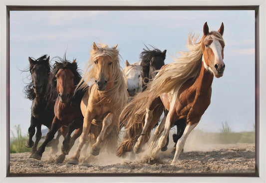 Art mural Six chevaux porte-bonheur