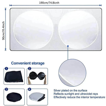 Car Sun Block Sunscreen Heat Insulation Silver Tape Sun Block