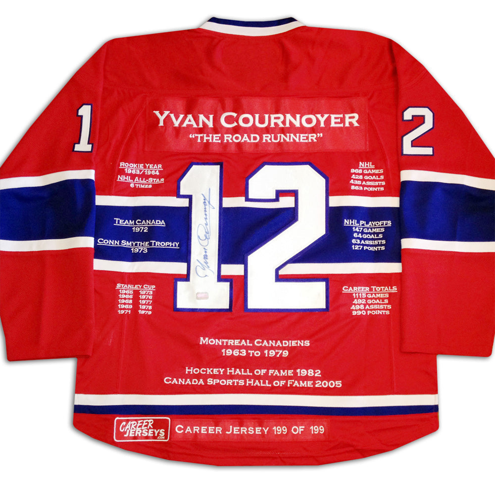 Yvan Cournoyer Montreal Canadiens Career Jersey #199 of 199