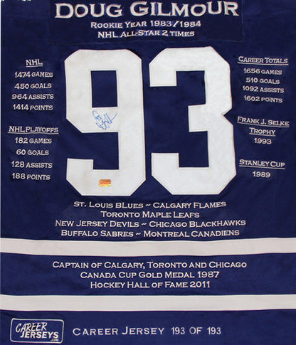 Doug Gilmour Career Jersey #193 of 193