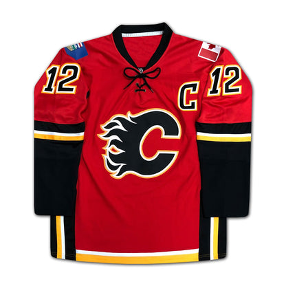 JAROME IGINLA SIGNED CAREER JERSEY ELITE EDITION OF 12 CALGARY FLAMES