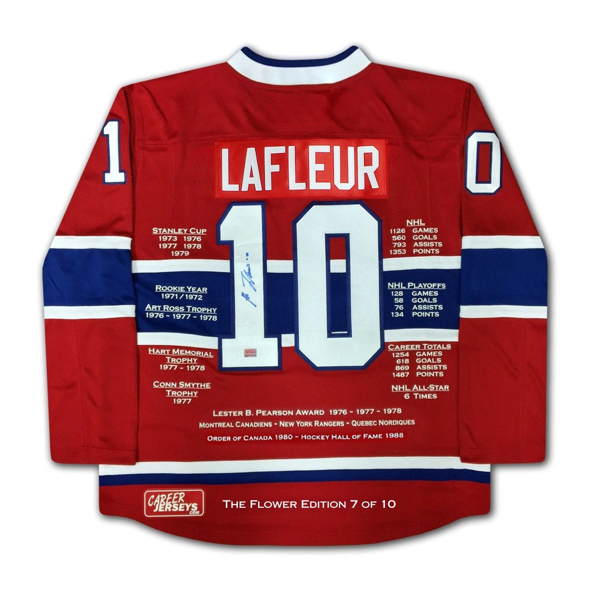 Guy Lafleur Montreal Canadiens Career Jersey - Red Edition /10